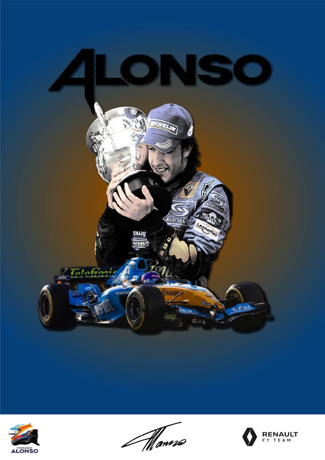 Alonso F1 Poster